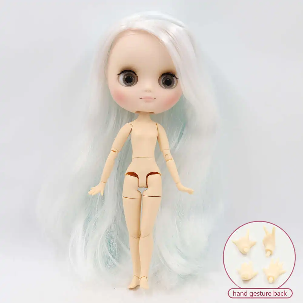 Красный Заводская кукла middie blyth 20 см, матовое или глянцевое лицо с макияжем, мягкие волосы, DIY игрушки, подарок с жестами - Цвет: Красный
