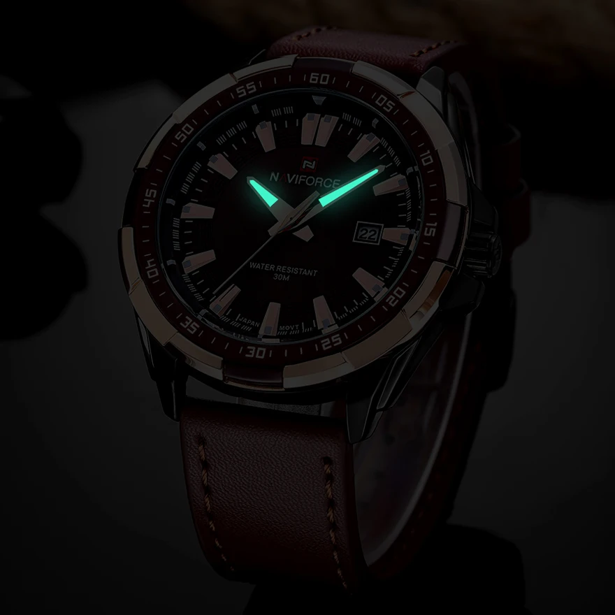 Часы наручные NAVIFORCE Мужские кварцевые роскошные брендовые модные спортивные
