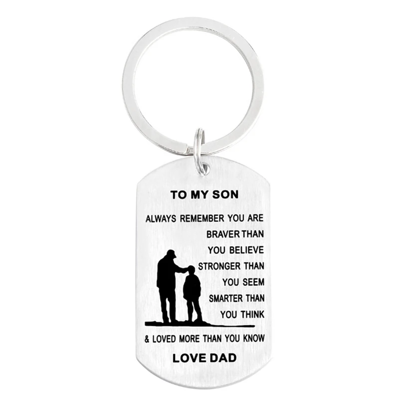 New stainless steel letter keychain love dad mom rucksack key chian car ring fathers mothers day best gifts 372685 | Украшения и