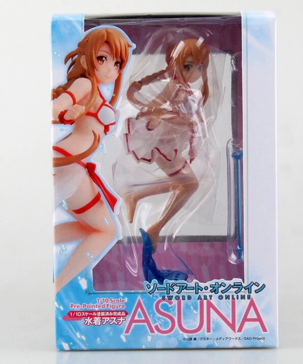 Chara Ani Sword Art Online SAO ALO UW Yuuki Asuna Рисунок Асуна бикини серфинг версия 16 см Lifa ПВХ аниме