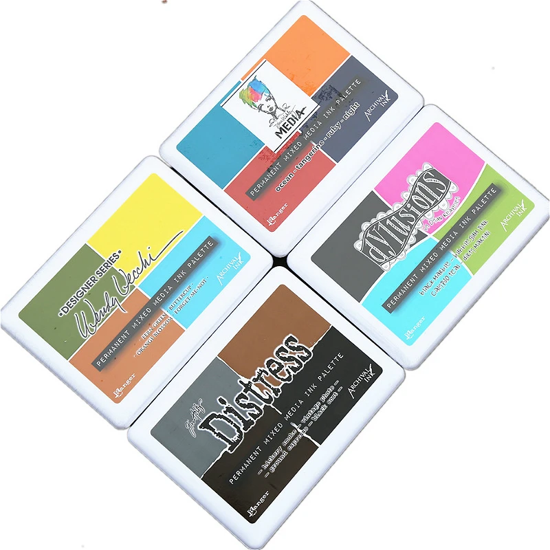 Ranger Четырехцветная комбинированная mediapalettedrustimholtz Ретро archives stamp pad