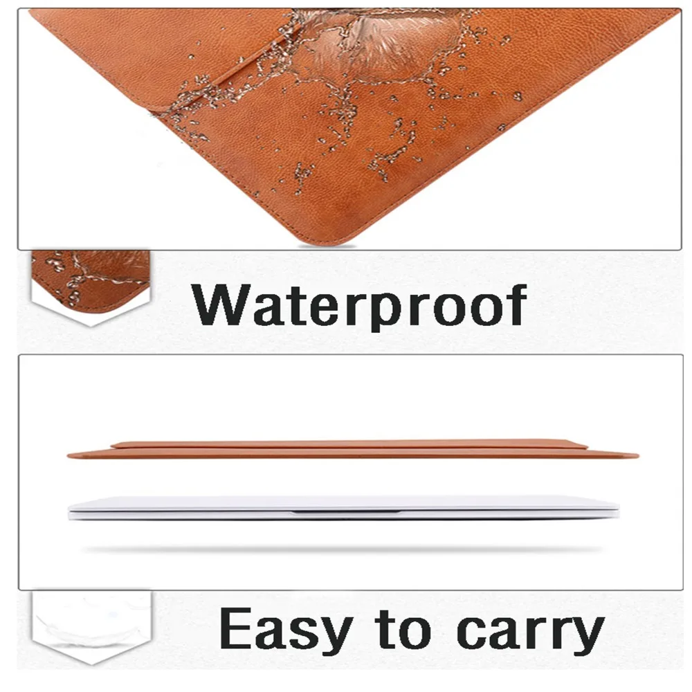 Защитная Кожаная сумка SDYGHHT для Macbook Air 13 Pro retina 12 13 15 чехол для ноутбука Macbook new Air 13 A1932 чехол-подставка