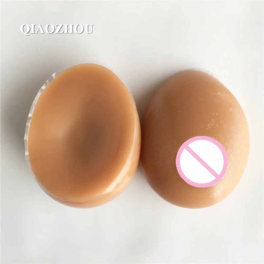 

1200g tan skin brown color silicone breast forms d cup prosthesis for small breasts girls women shemale