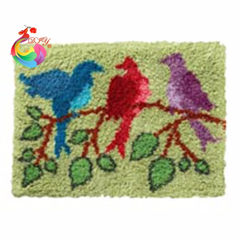 Сделай Сам вышитый ковер коврики Подушка для птиц нитки вышивания вязальные