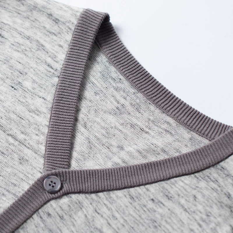 Markless 2017 Для мужчин тонкий Повседневное кардиган Свитеры для женщин Шерсть серый