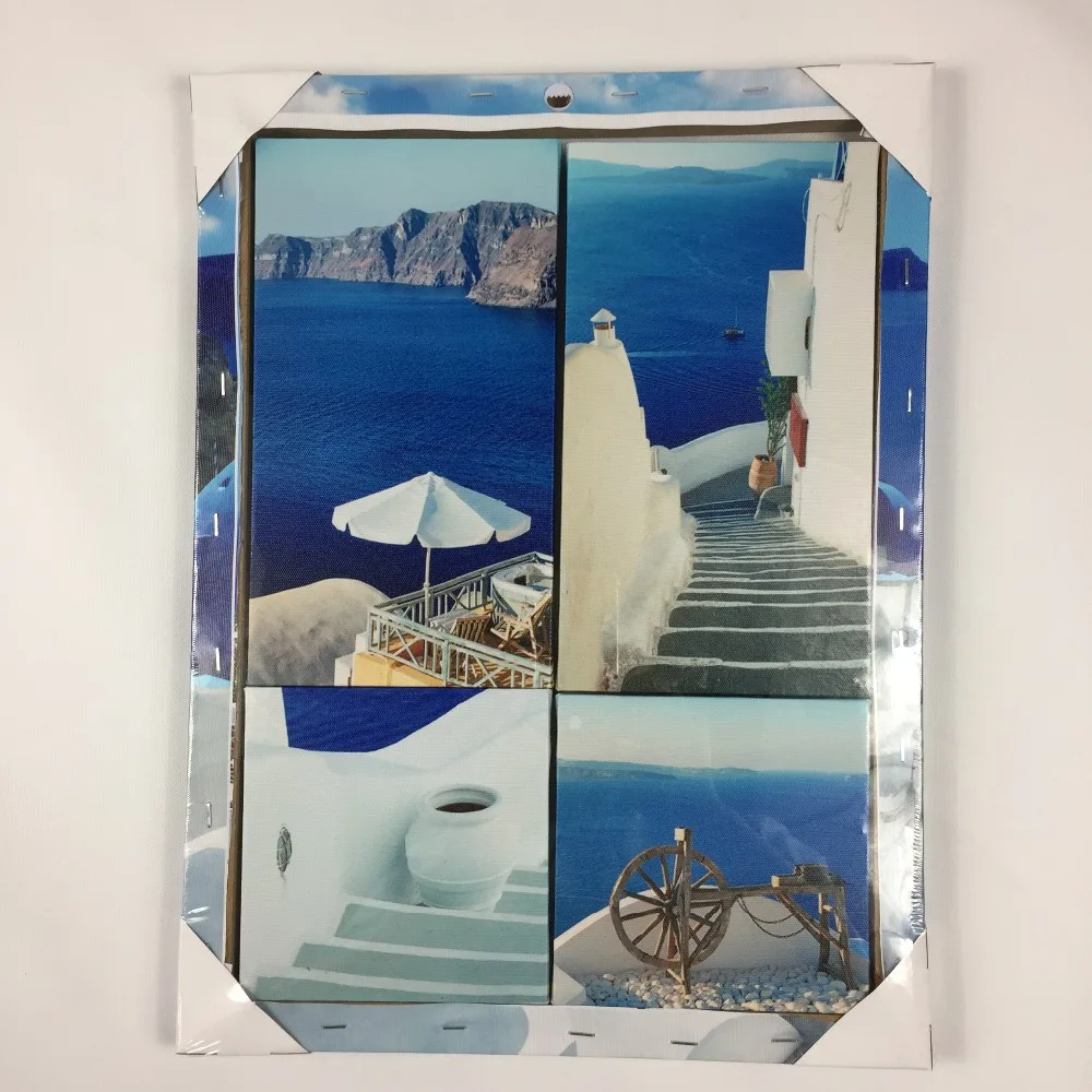 5 шт. в 1 красивые настенные картины Санторини для отдыха на курорте холст