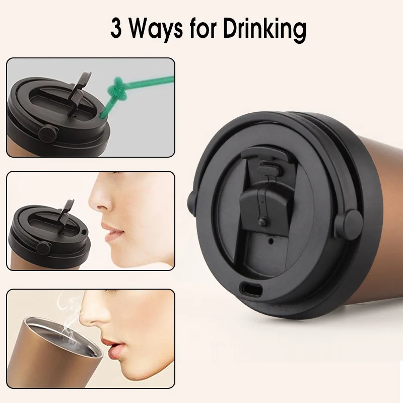 Портативная Двухстенная чашка из нержавеющей стали для кофе чая молока