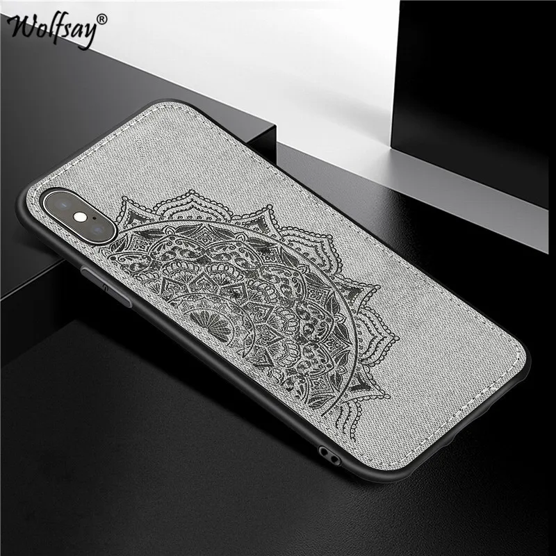 

For iPhone XS Shockproof Soft TPU Silicone Cloth Texture Hard PC Phone Case For iPhone XS Back Cover For Apple iPhone XS Fundas