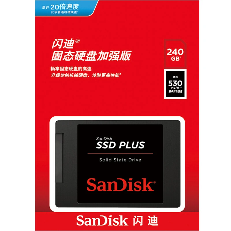 Sandisk SSD Plus 120    240  480   2     SATA III 2, 5  SSD