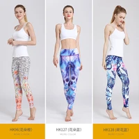 new women yoga pants sexy print yoga fitness running leggings gym sport long pants workout push up elastic slim tights 2021