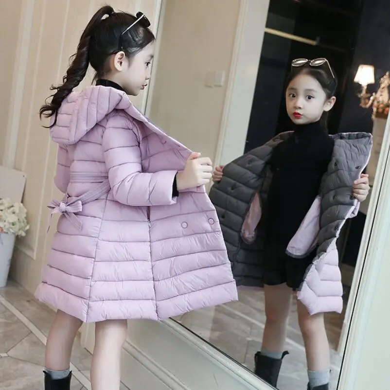 2019 детская куртка для девочек подростков парки с хлопковой подкладкой и