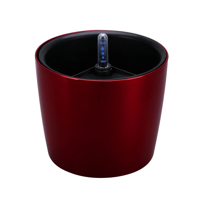 Wine Red EFive цветной датчик уровня воды автоматический полив интеллектуальные пластиковые цветочные горшки пасторальная устойчивость к коррозии цветочный горшок для растений - Цвет: Wine Red