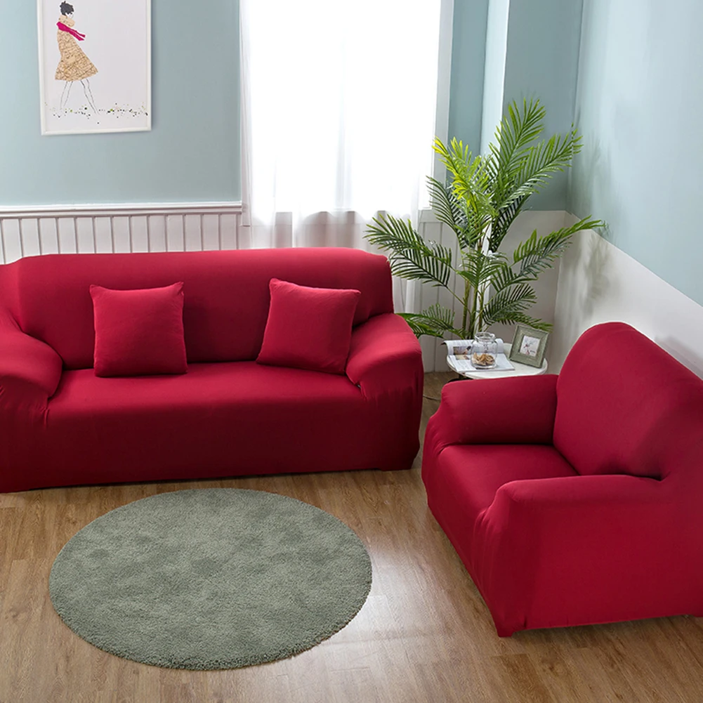Solid Color Elastic Sofa Wrap Full Cover Anti-Slip Couch Cases Protector Decor | Дом и сад
