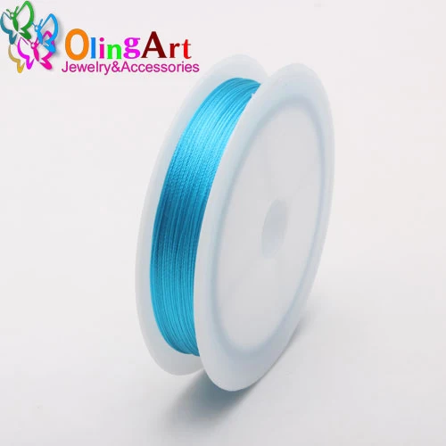 Blue 033 OlingArt 0,3/0,5/0,7/1,0 мм микс разноцветных вариантов нейлоновой нитью производственная линия/Оборудование для провода/веревка колье, серьги, браслет и ожерелье ювелирных изделий - Цвет: Blue 033