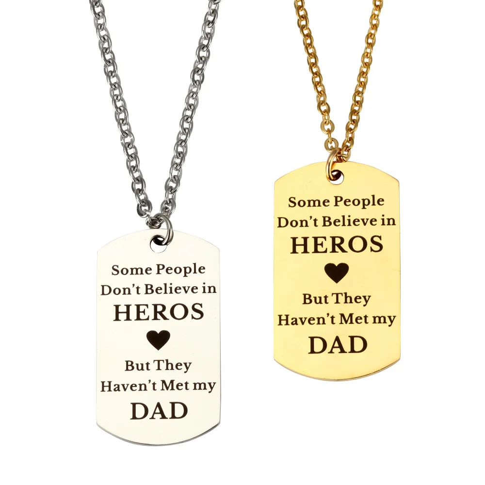 

Ожерелье с надписью некоторые люди не уверены в нержавеющая сталь Тип элемента: подвесное ожерелье ювелирные изделия Father's Day Hero подарок