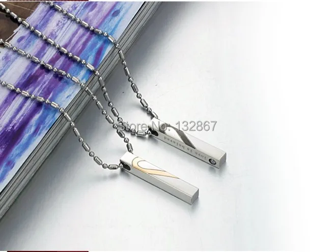 Модное ожерелье из нержавеющей стали с подвеской Любовь и сердца | Украшения