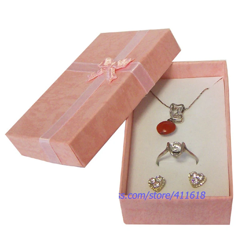Pink5X8CM Мода 19 цветов бумажная лента ожерелье серьги кольцо посылка Коробка Цветочный 4*3 см 5*5 см 5*8 см органайзер для хранения ювелирных изделий Подарочная коробка - Цвет: Pink5X8CM