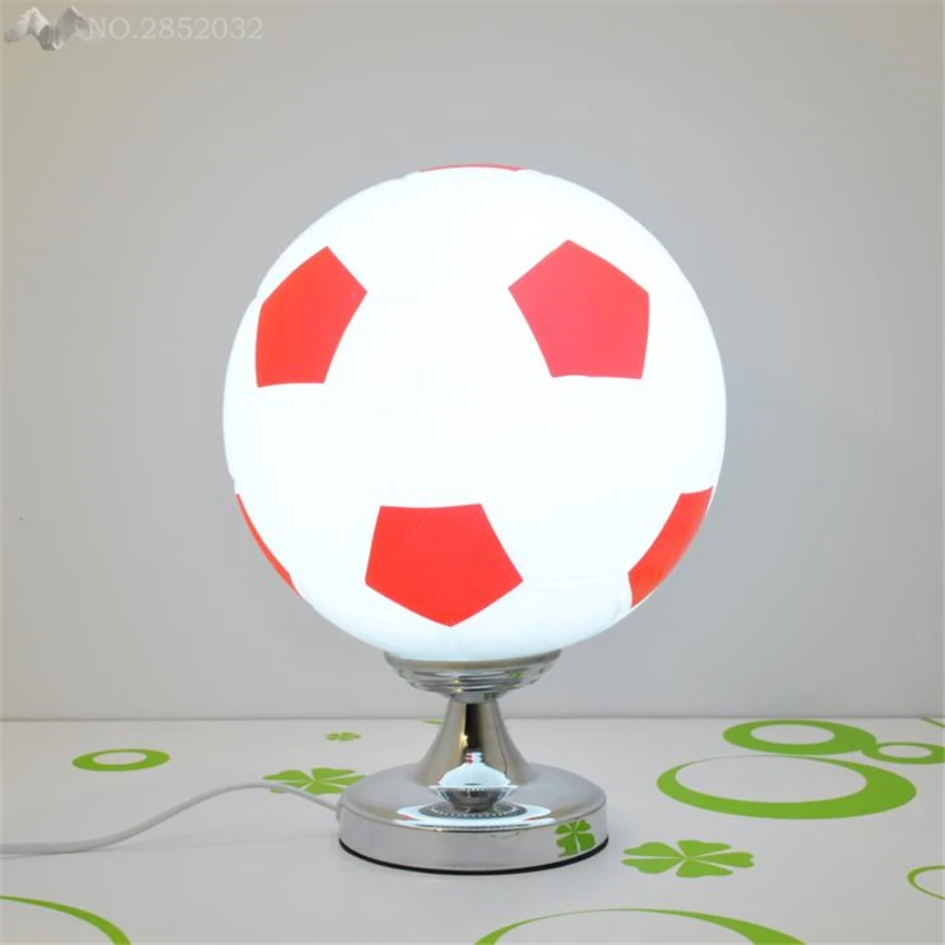 America Modern Glass Ball Table Lamps Soccer Desk Lights for Children Room Bedside Bedroom Decor Writing Reading Fixture | Освещение