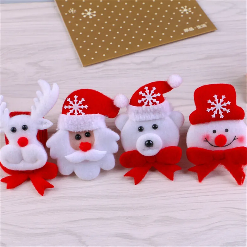 4 шт. рождественские украшения круглые Искусственный Санта Клаус снеговик олень