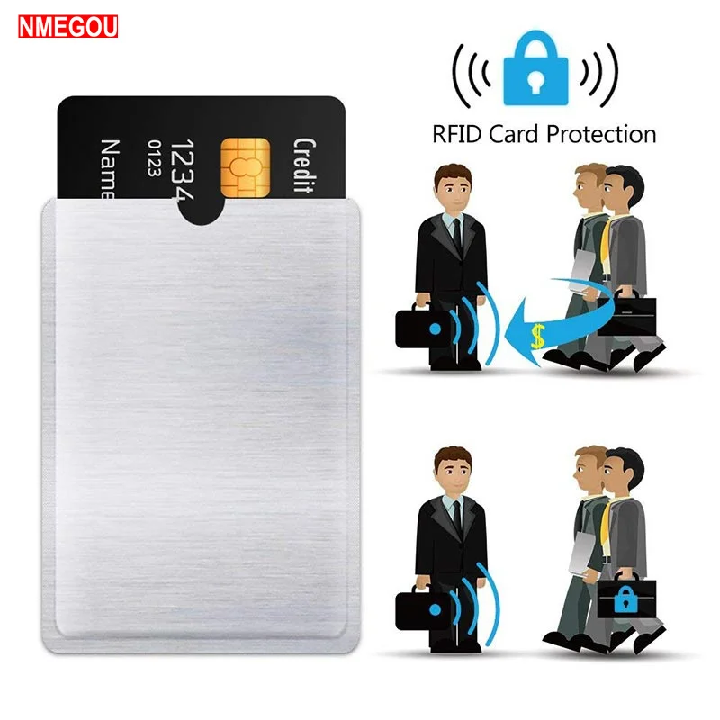 10 шт. RFID Блокировка рукава Анти-кража RFID карта протектор RFID Блокировка рукав идентификационная кража анти-сканирование карта рукав Защита