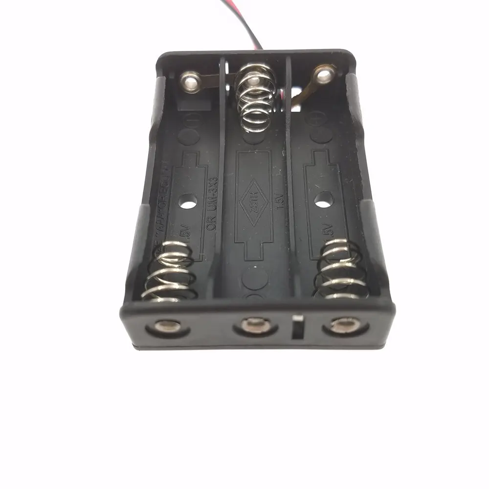 3x1 5 V AAA пружинный зажим для аккумулятора пластиковый 4 3 чехол с проводом 100 шт./лот|