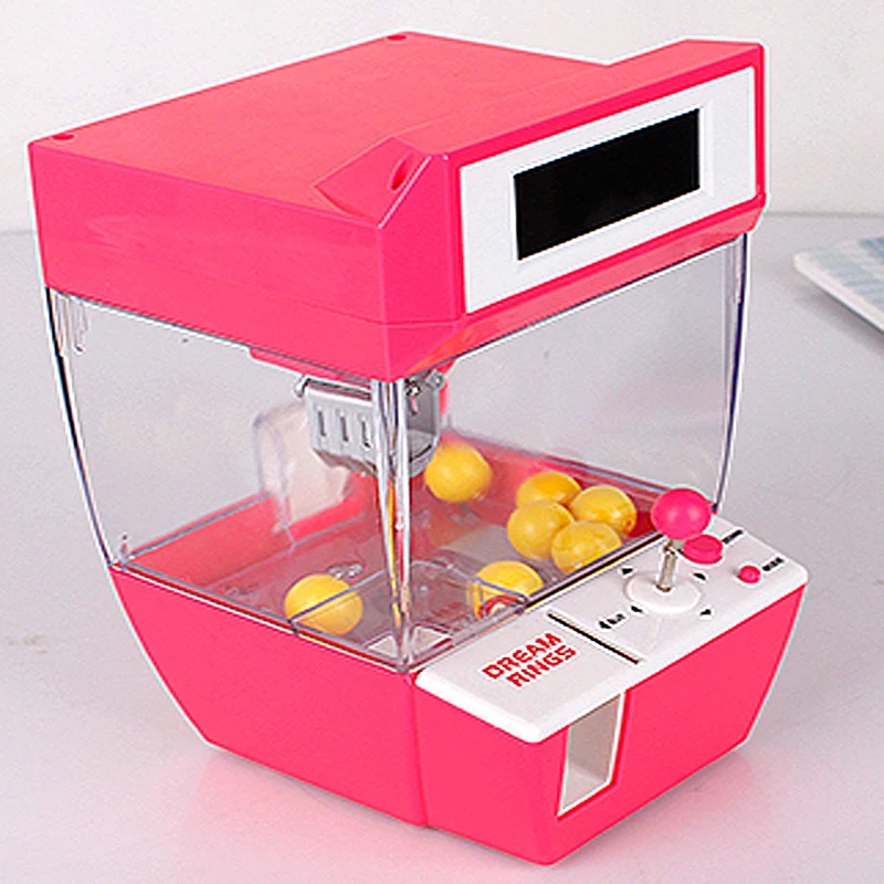 Mini Candy Grabber Catcher Crane Lazy Person Alarm Clock Machine Funny Toy Fun Practical Joke Gadget Board Games Children Gifts