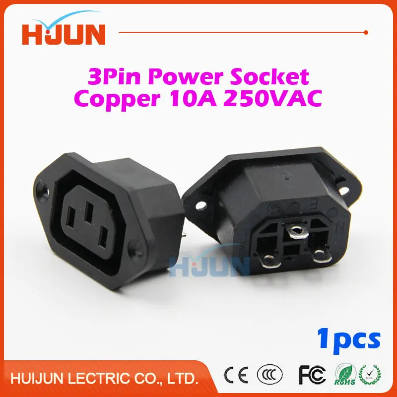 Высококачественная 3 контактная Безопасная электрическая розетка с отверстием