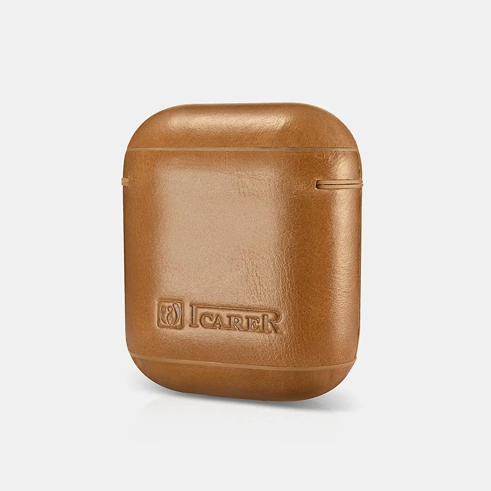 ICARER для Apple AirPods винтажный защитный чехол из натуральной кожи сумка iPhone