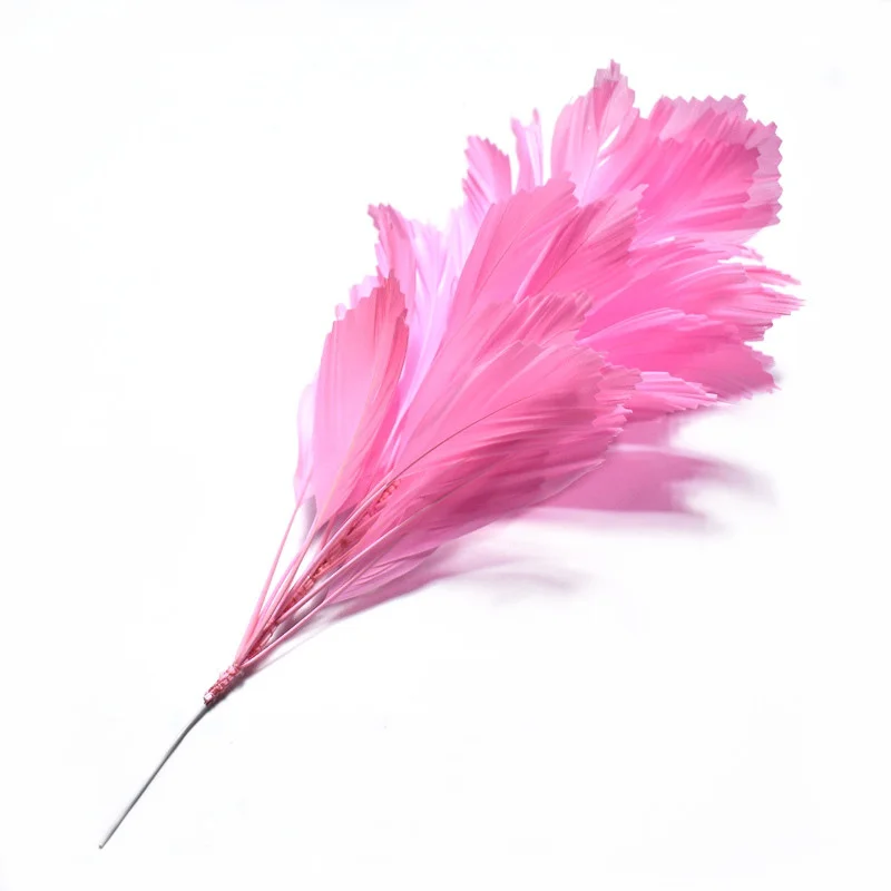 Pink Длина около 30 см, гусиное перо, свадебная брошь, перья, цветок, головной убор, перья для рукоделия, украшение для свадебной вечеринки - Цвет: Pink