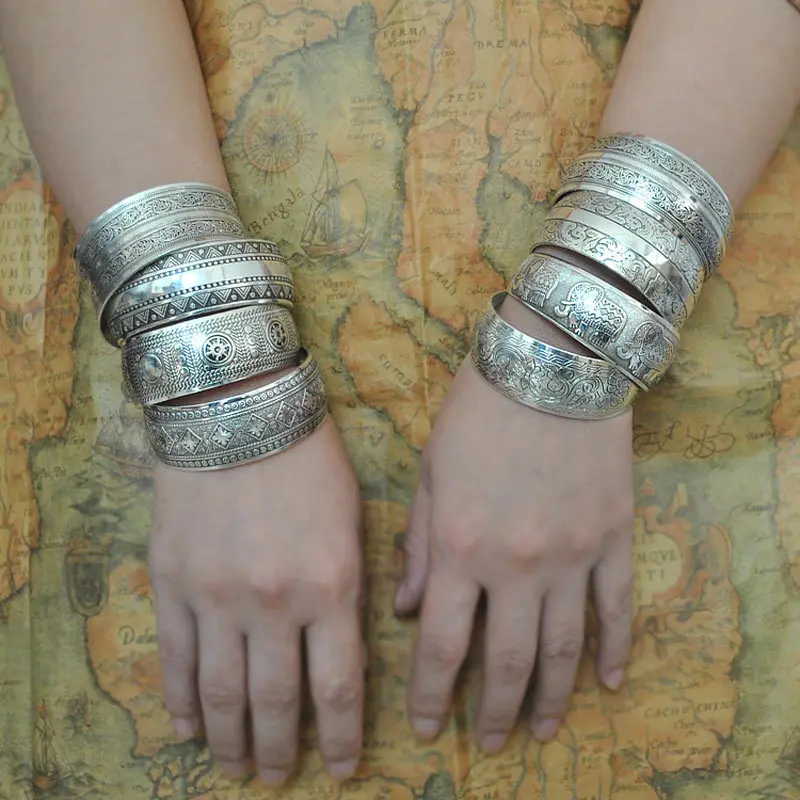 Антикварные тибетские серебряные браслеты|tibetan silver cuff bracelet|silver braceletbangle bracelet |