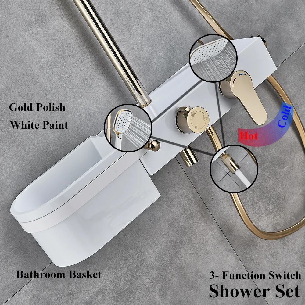 Uthyner 9 &quotRain Shower Faucet Bathroom Set Wall Mounted Mixer With Hand Sprayer 3-Model Switch Hot &amp Cold Water | Обустройство