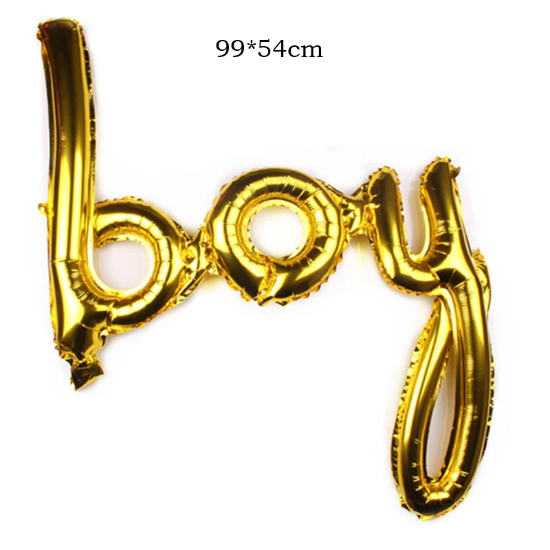 Gender Reveal Baby Boy Girl Letter Balloons Kids 1st Birthday Party Decoration Jumbo One Birthday Foil Balloon Baby Shower