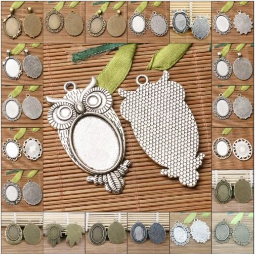 

Pick oval shaped 25x18mm cabochon settings in TIBETAN SILVER COLOR FOR jewerly making UNIT 8PCS