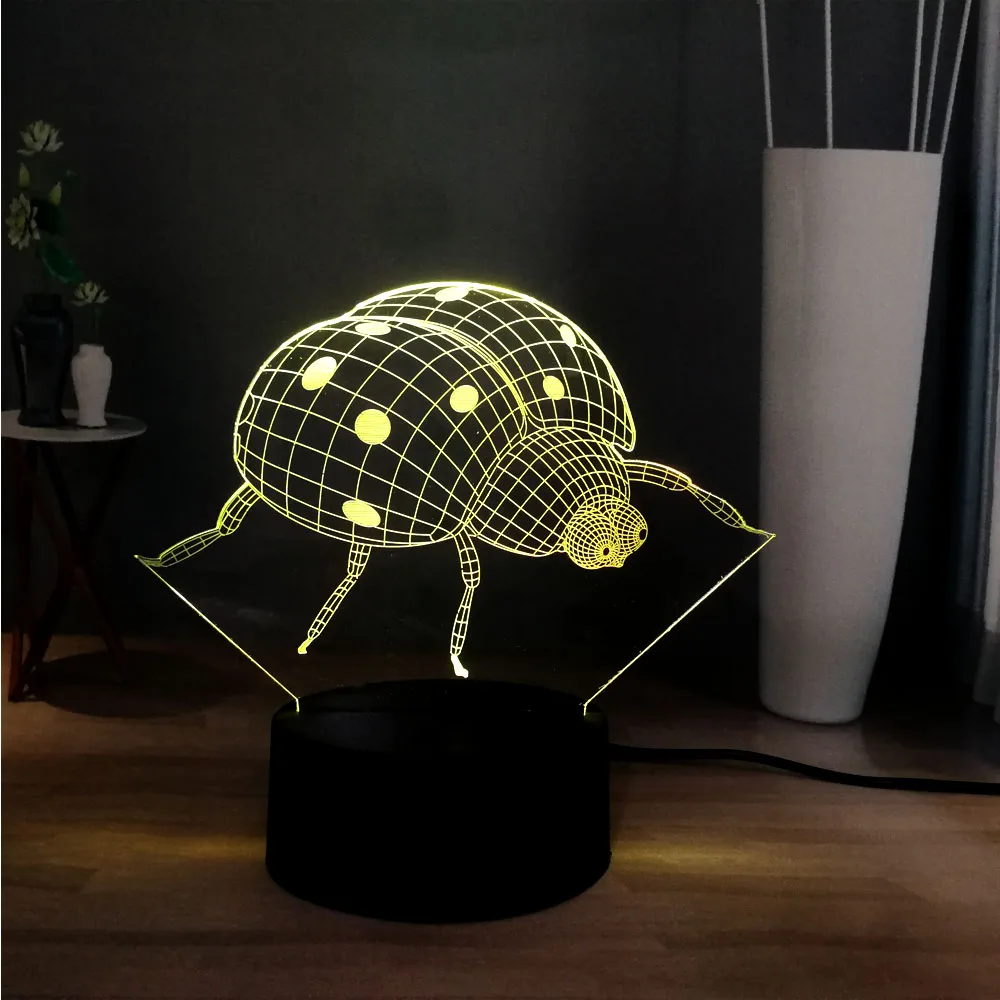 Новый 3D эффект насекомое интересные муравьи LED домашняя спальня DEC атмосфера