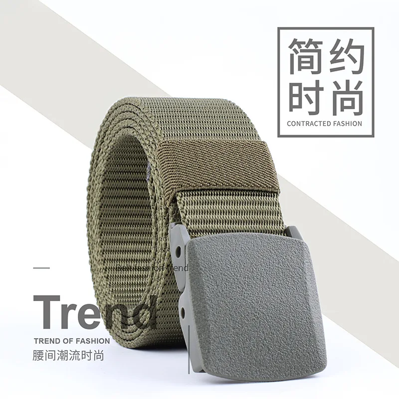 Unisex Canvas belt fashion weaving canvas Plastic Automatic buckle Men causal simple and Women cowboy | Аксессуары для одежды