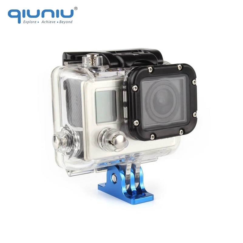 QIUNIU ЧПУ алюминиевого сплава на плоской подошве Штатив Адаптер для GoPro Hero 6 5 4 3 + SJ4000