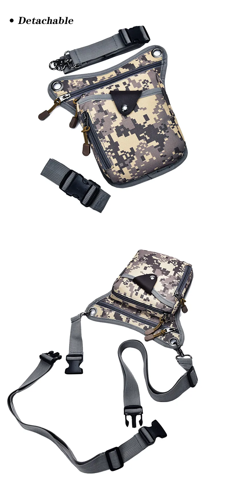 Fashion Nylon Men Legsbag New Unisex TacticalLeg Fanny Pack Casual Boys Waist Bags Multi-function Crossbody Shoulder Bags Male