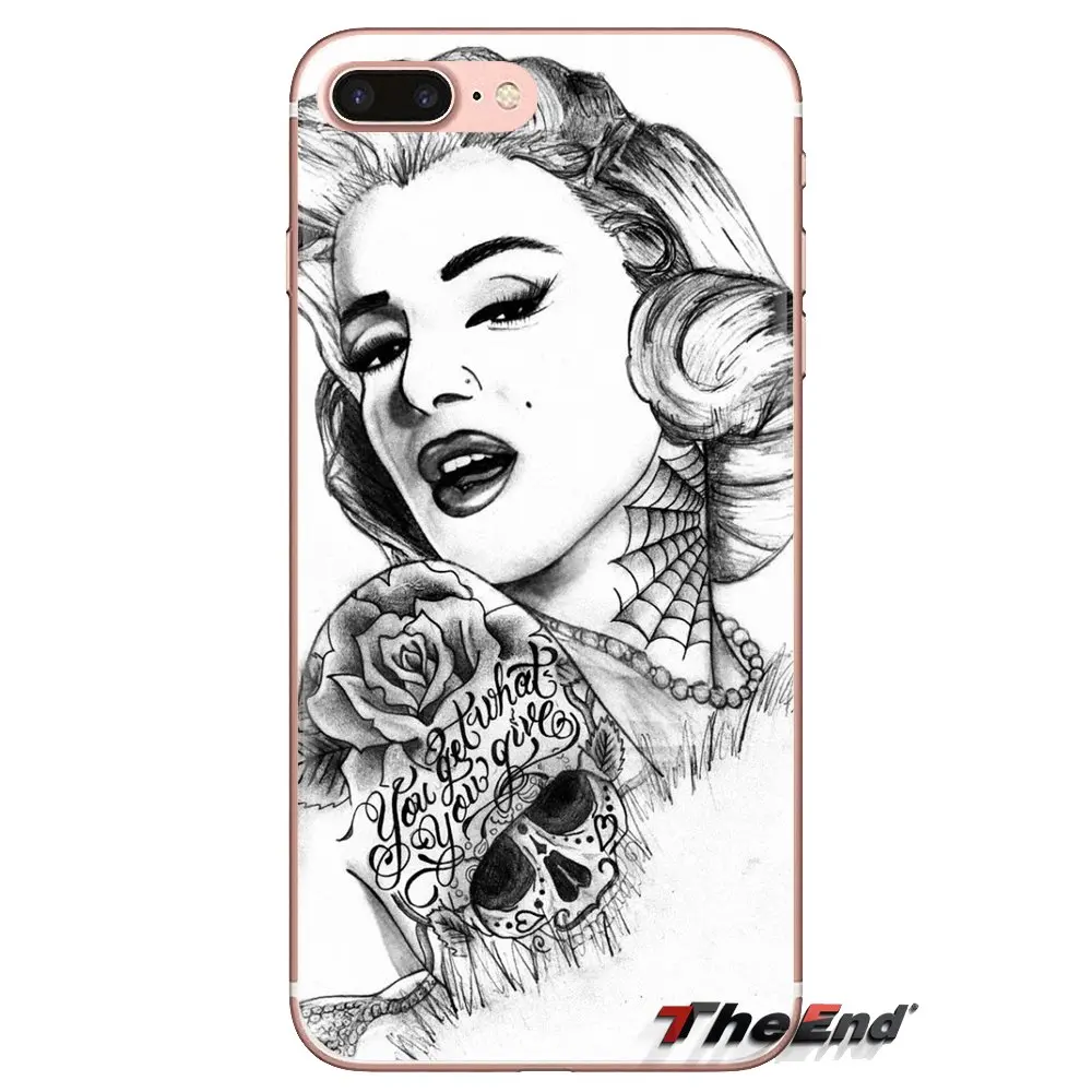 Чехлы для телефонов Xiaomi Mi3 Samsung A10 A30 A40 A50 A60 A70 Galaxy S2 Note 2 Grand Core Prime marylin monroe tatooe очки с