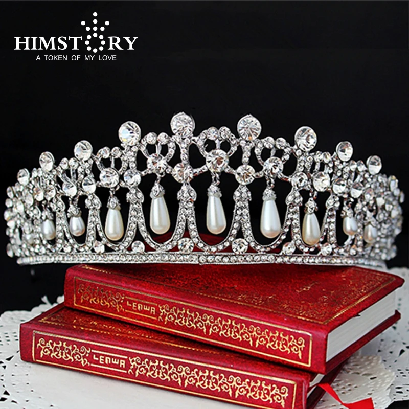 HIMSTORY 2019 Новая принцесса Диана Тиары Корона Хрустальная и жемчужная Свадебная