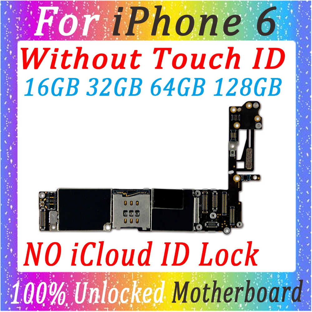Оригинальная разблокированная материнская плата для iphone 6 с/без сенсорной ID с