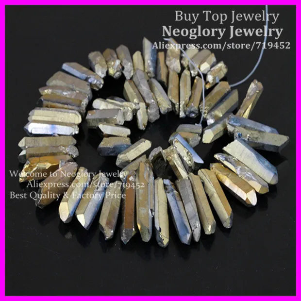 

Необработанный титан, золотые кварцевые бусины с бусинами в форме бриолет, натуральная Друза, граненые бусины золотого цвета, кварцевый кри...