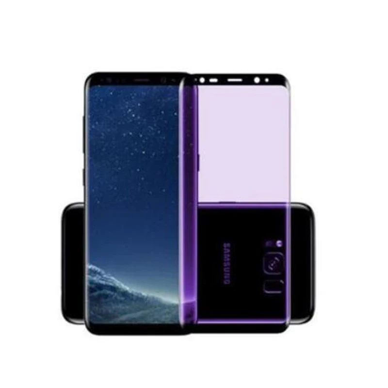 Антибликовое закаленное стекло с голубым светом для Samsung Note 8 S8 plus S9 3D изогнутая