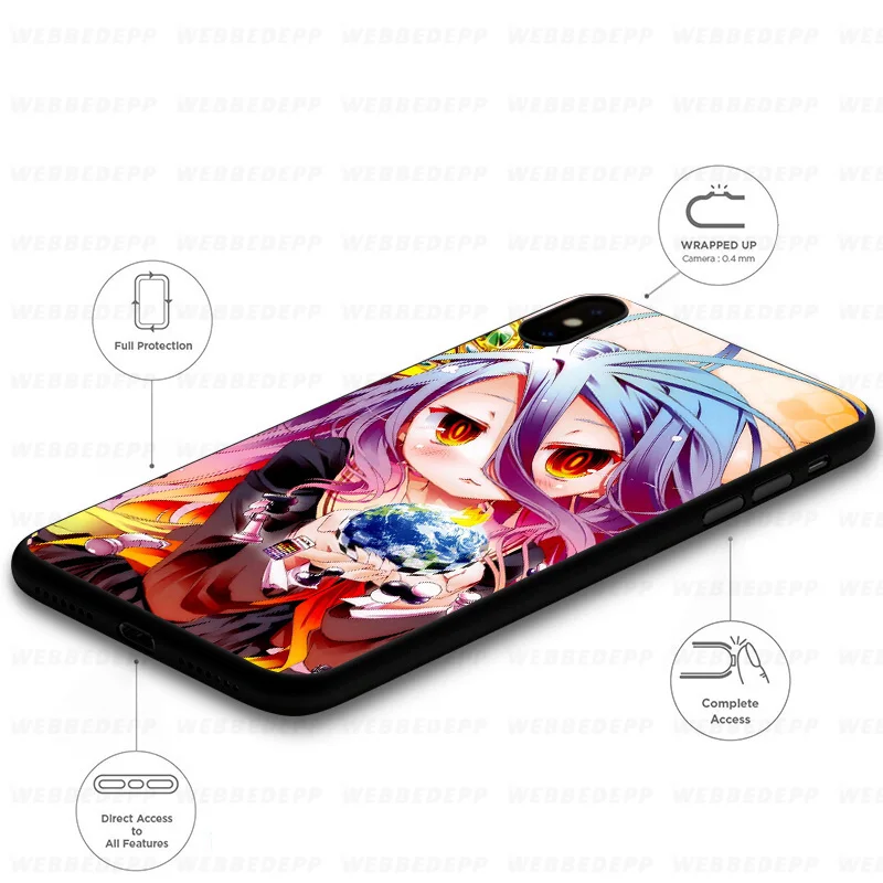 WEBBEDEPP No game life Anime Soft Case for Huawei Mate Honor 20 6A 7A 7C 7X 8 9 9X 10 View Lite Pro 30 |