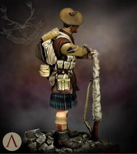 1/24 масштаб 75 мм смола фигура Seaforth Highlander