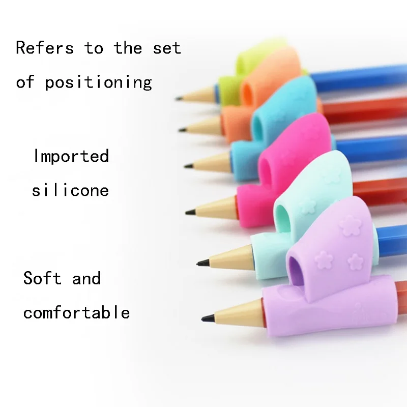 3 шт./компл. держатель ручки Карандаш письменный корректор дети силиконовая ручка