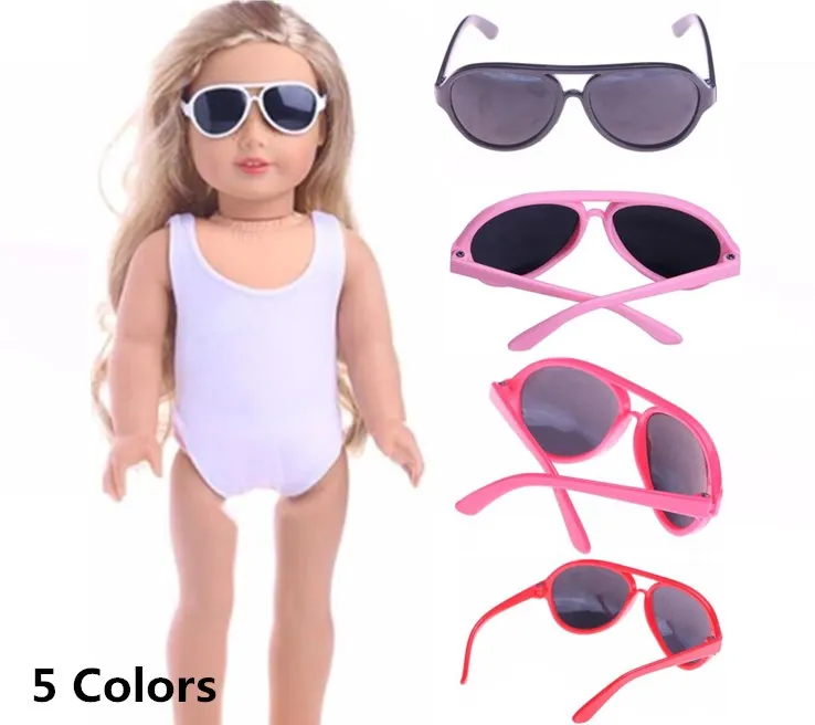 Подходит 43 см Baby Doll модные круглые очки солнцезащитные очки подходит для 18 дюймов девушка очки для кукол