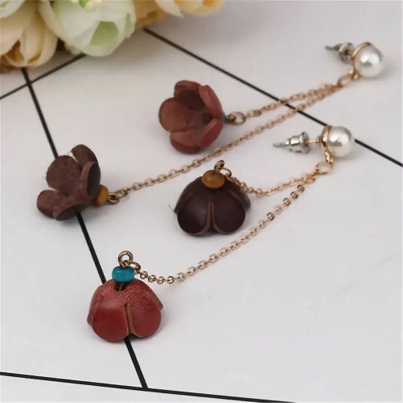 3 шт. DIY Craft из натуральной кожи Ювелирные серьги компонент 5 лепестков цветка сумка шляпка к платью деко, зеленый, синий, розовый; сезон лето; 26*25 мм 25*24 мм