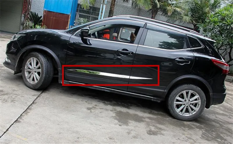 Для Nissan Qashqai J11 2014 2018 4 шт. автомобильный Стайлинг нержавеющая стальная наружная