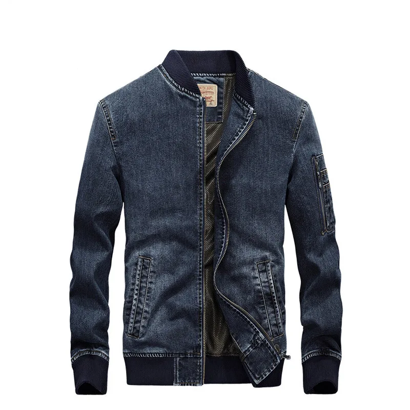 Мужская джинсовая куртка TANG из флиса с защитой от ветра 2 вида цветов