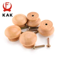 kak 10pcslot 3 6x2 6cm big size natural wooden cabinet drawer wardrobe door knob pull handle hardware plain circle handle
